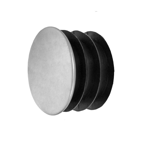 Plastic tube insert with polished chrome end cap f