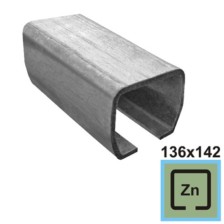 Guiding track Zn, 136x142x6mm, L6m