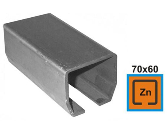 Guiding track Zn, 70x60x3,5mm, L3m