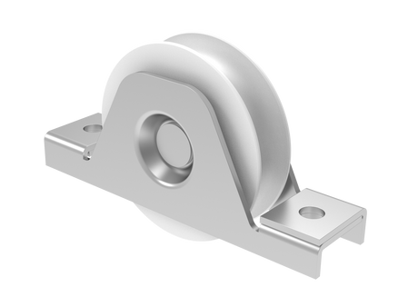 Wheel for sliding gates with V groove INOX / NYLON, D80mm