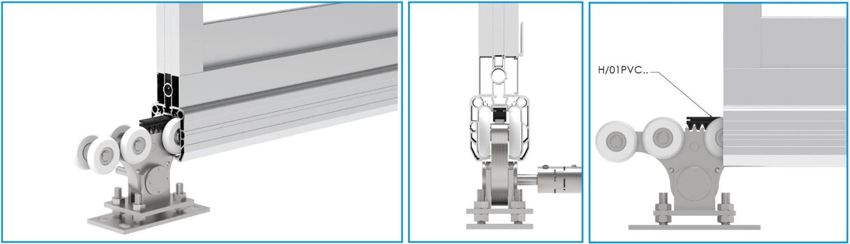 Guiding bottom profile AL, 90x99mm, L7m