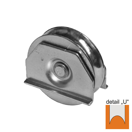 Wheel for slider - U, Zn, D80mm