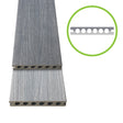 WPC floorboard 138x23x4000mm, Gray/Light Gray