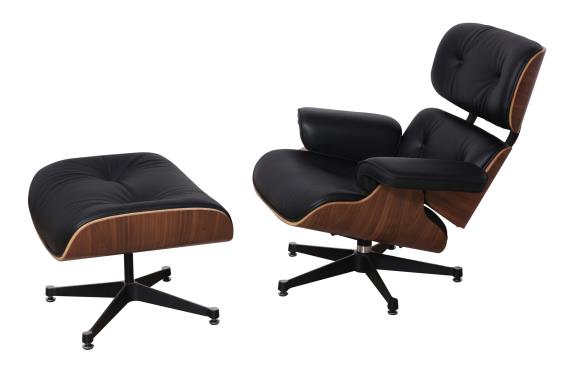 lounge chair Charles & Ray Eames walnut replica