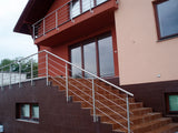 Stainless steel pole, BK-stairs, polished AISI304,