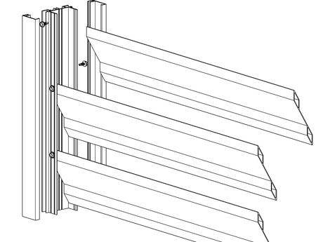 Aluminum adapter 64x38-6000mm for blinds up to 46mm R7016