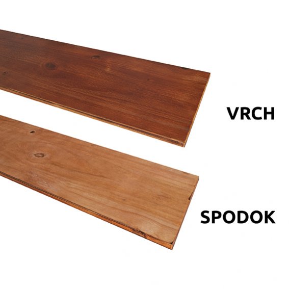 Wall shelf SNAKE redbrown - 014