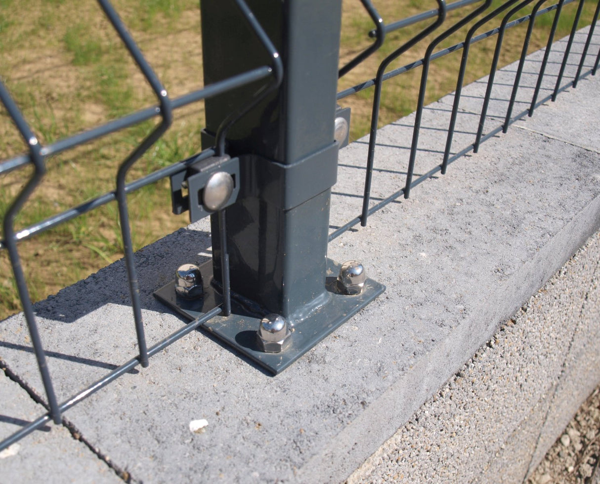 Stĺpik 60x40mm s pätkou ZnPVC 2000mm antracit