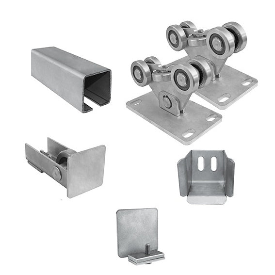 INOX set for cantilever gate up to 5,5m 58x58mm