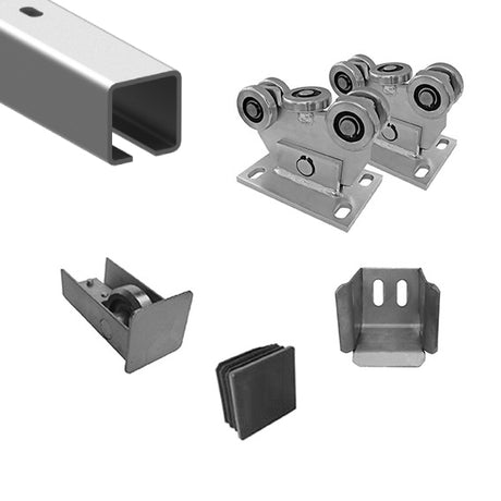 Set per cancello scorrevole fino a 4m, Zn, 60x60mm