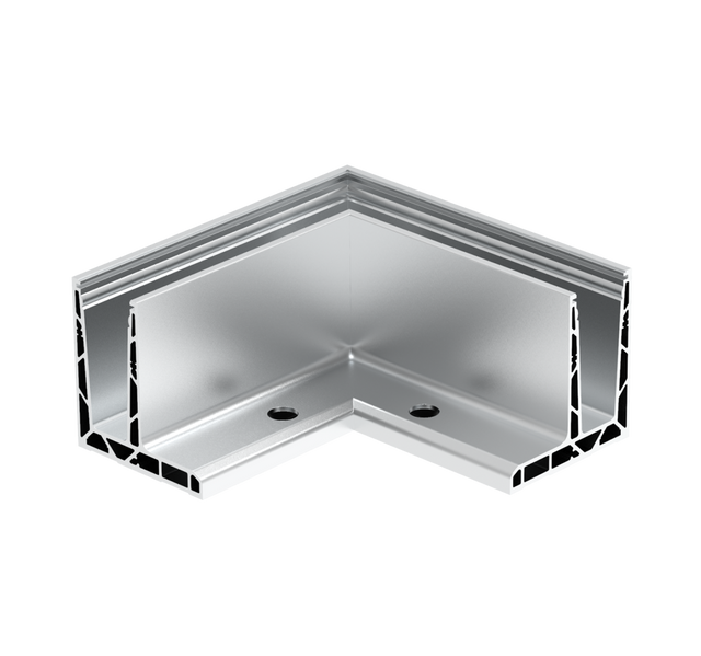 AL. profile, top mount  90° IN corner AL/ELOX/Sati