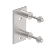 Rectangular side anchoring AISI304, 120x60x51/40x4