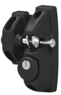 Hooked latch with lock, double sided