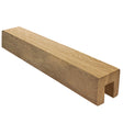 Oak square handrail with plow for glass