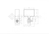 End cap for post ZnPVC 60x40mm black M