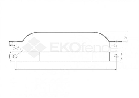 Belt of post ZnPVC D38mm green