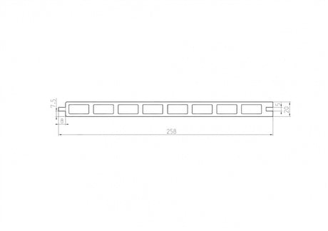 Tavola di recinzione WPC KASANDRA 258x20x1830mm, antracite