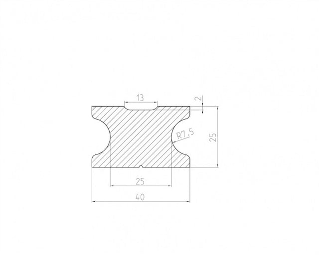 WPC pieno listello di base 40x25x4000mm antracite