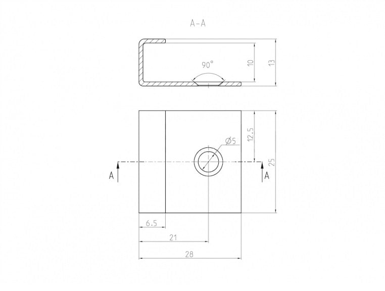 Starter clip - stainless steel