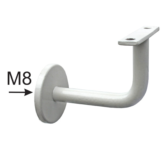 Handrail console 90x60mm, M8, D50mm, white
